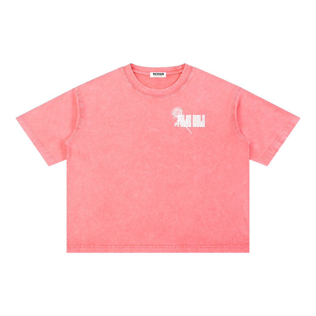 White False Idols Wash Boxy Cotton T-Shirt