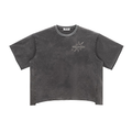 Median Raw Edge Snow Washed Boxy T-Shirt