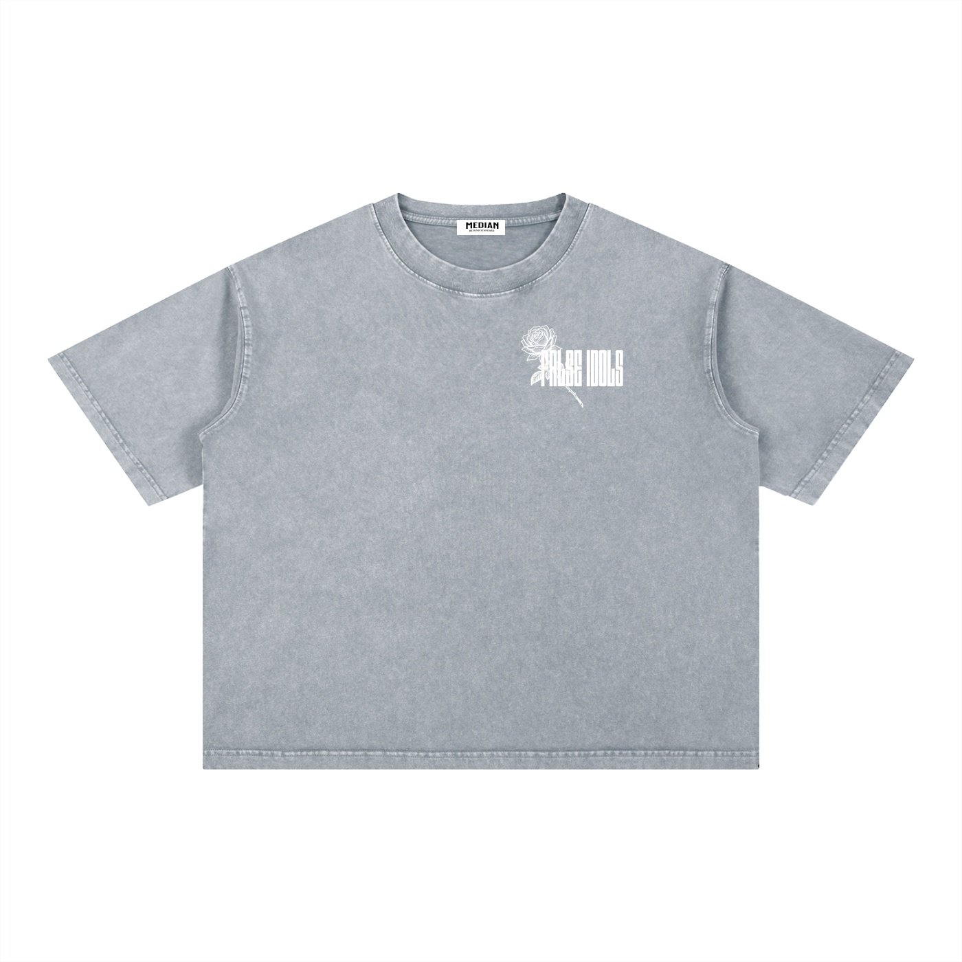 White False Idols Wash Boxy Cotton T-Shirt