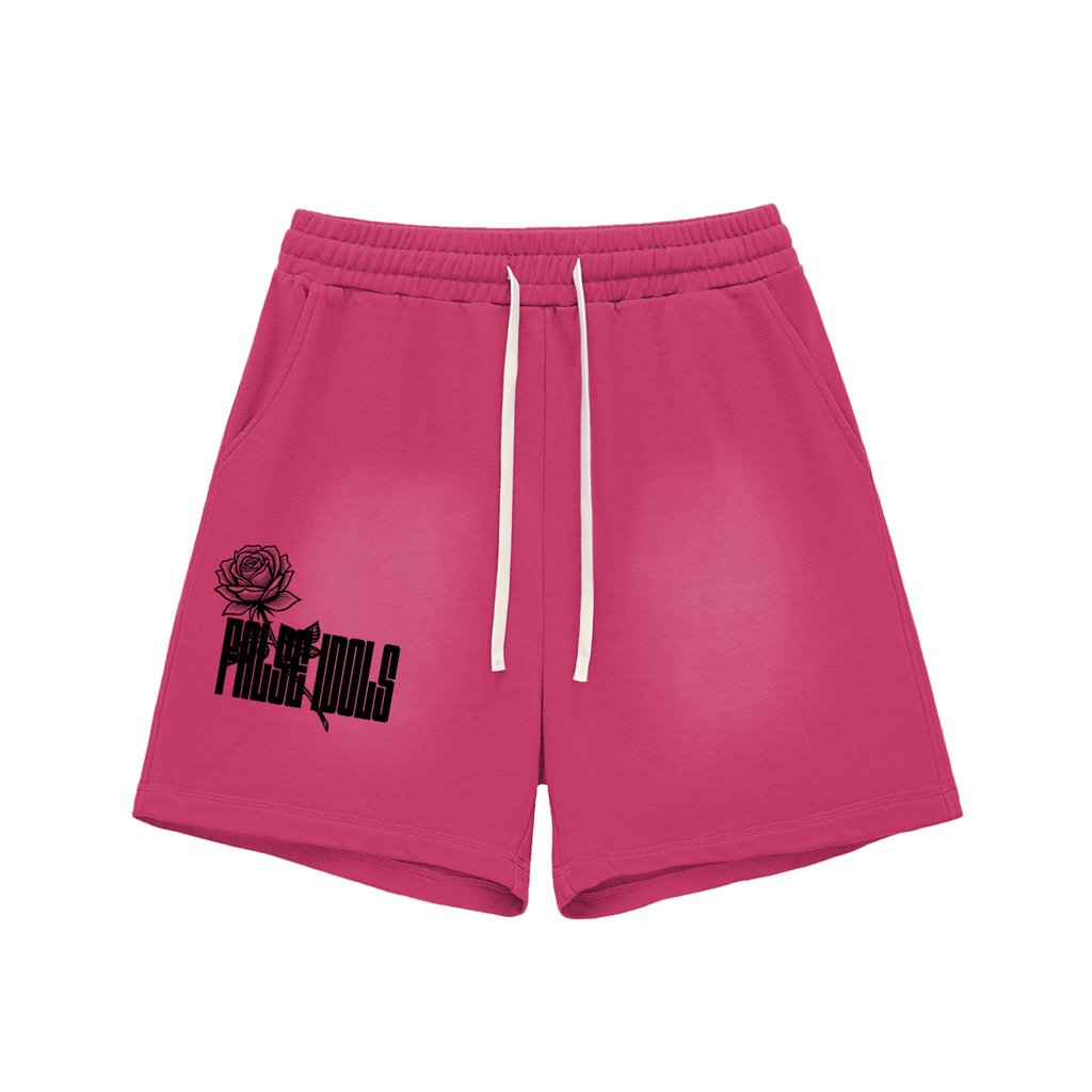 False Idols Sun Fade Raw Edge Cotton Shorts