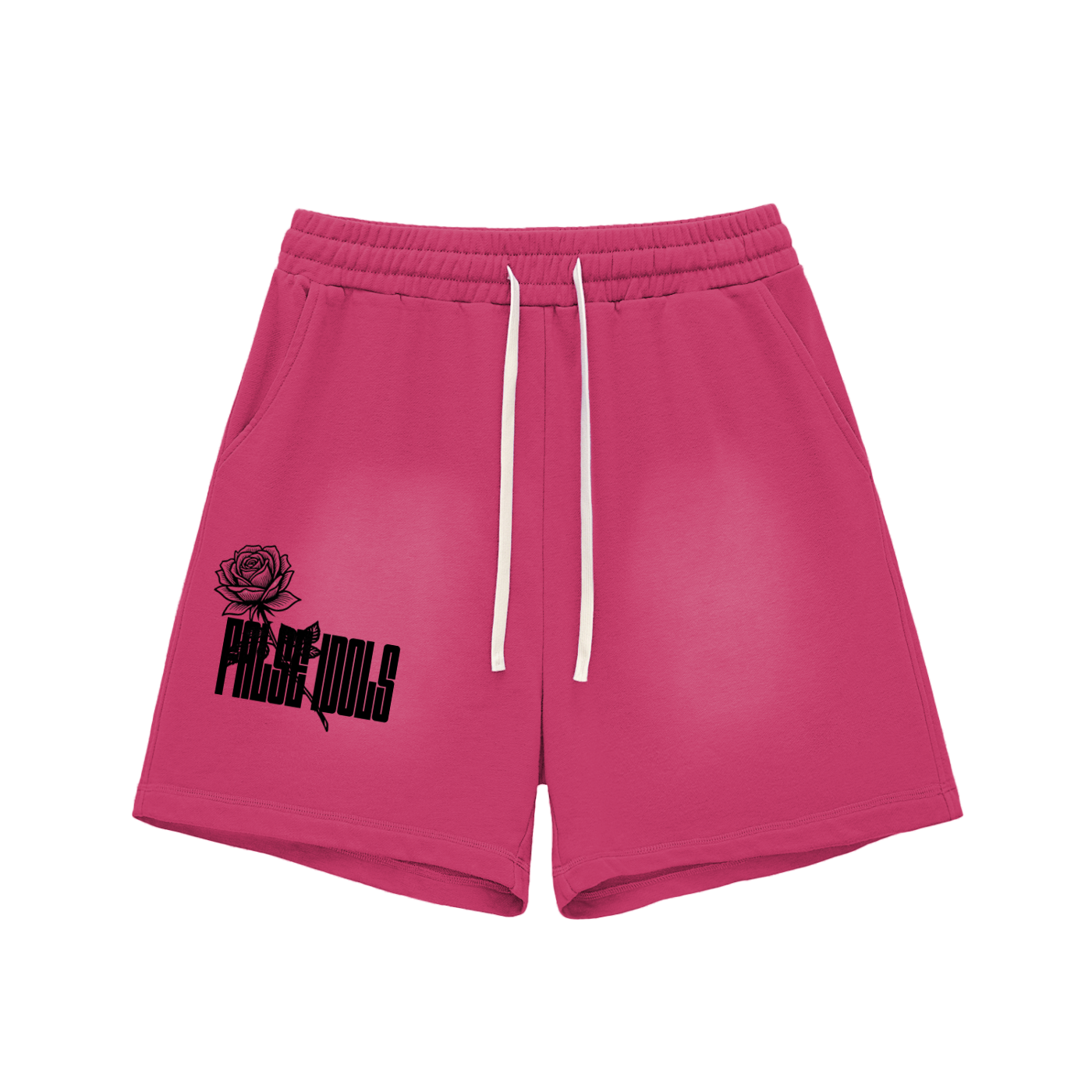 False Idols Sun Fade Raw Edge Cotton Shorts