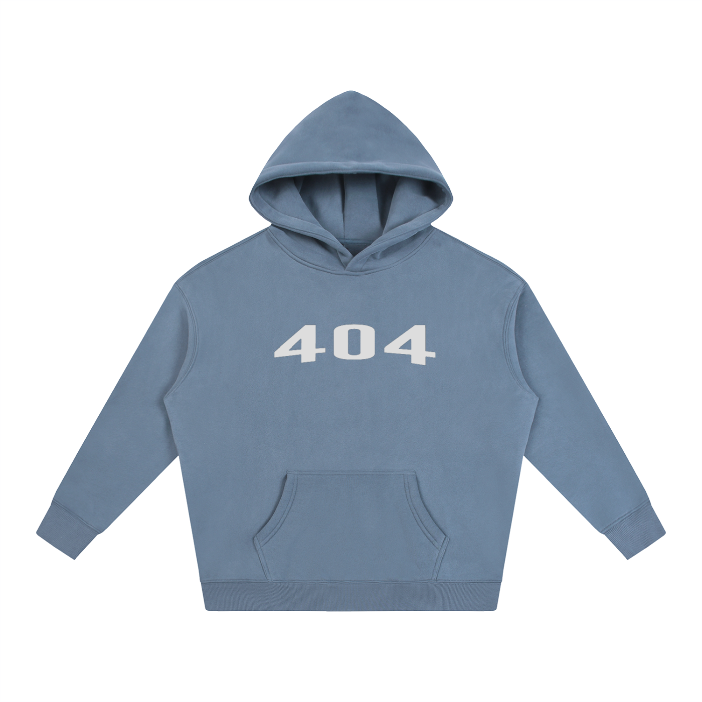 404 Black Oversize Fleeced Hoodie