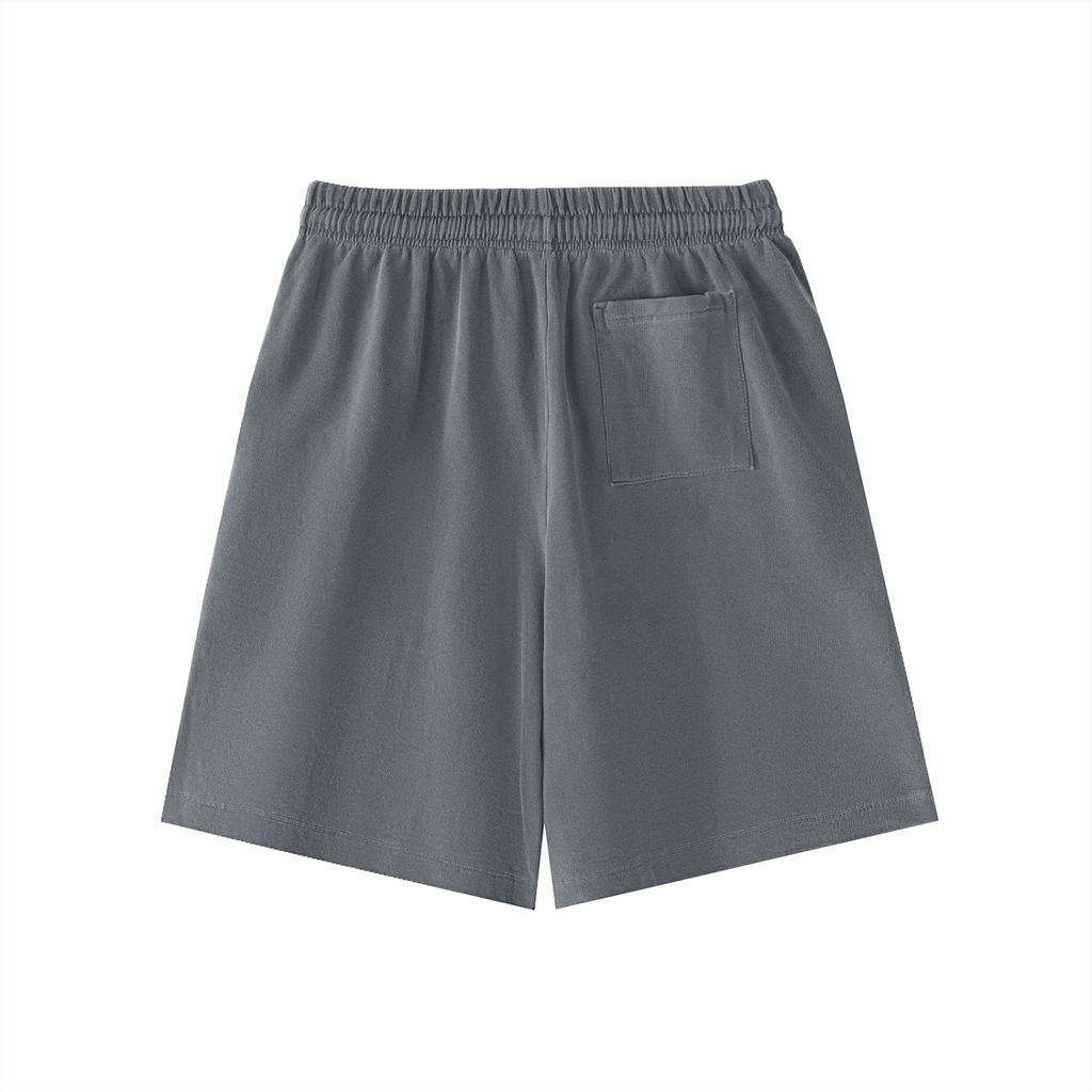 White Cosmic Vision Vintage Wash Cotton Shorts