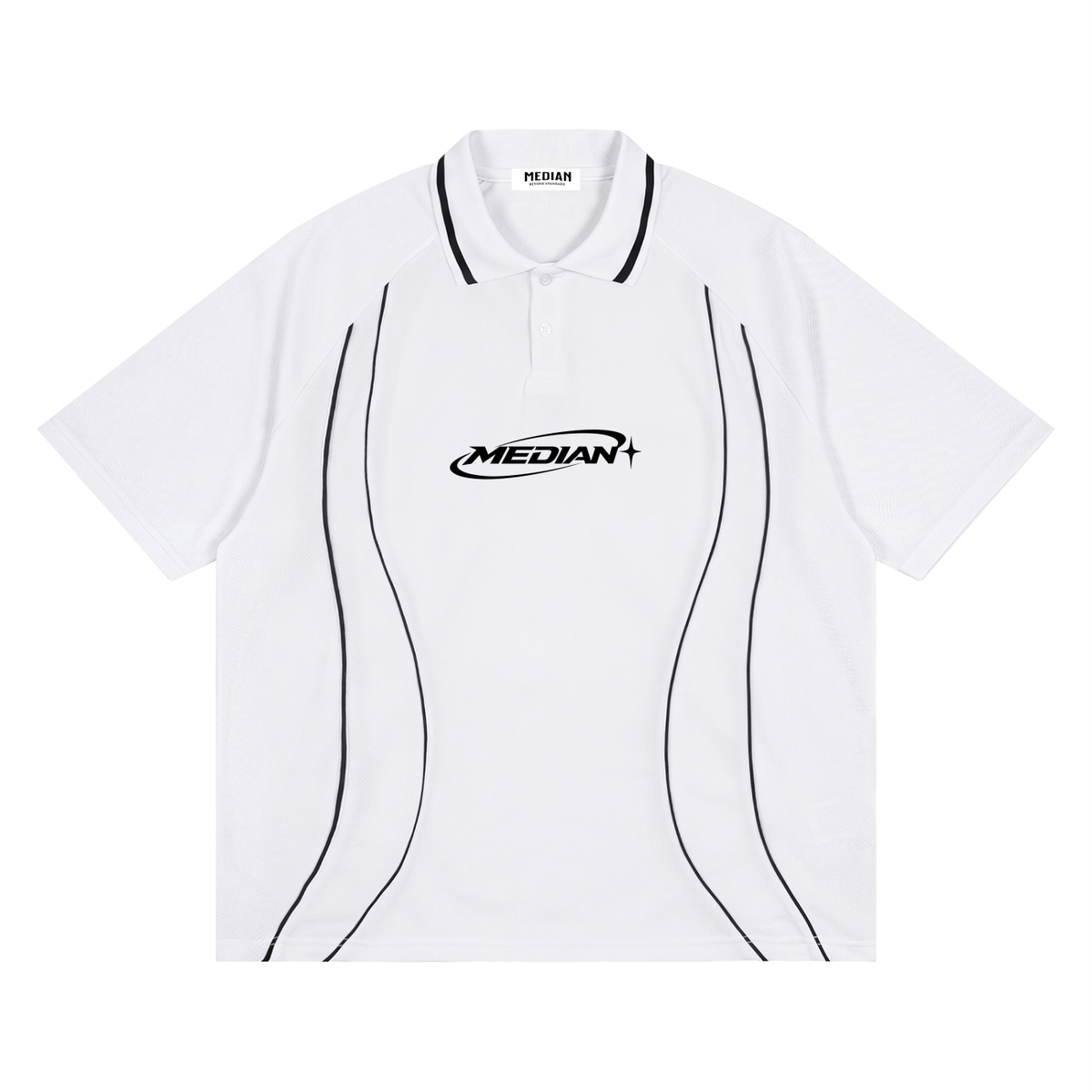 Unisex Raglan Piping Polo Shirt