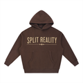 Split Reality Oversized Boxy Fit Fleece Hoodie