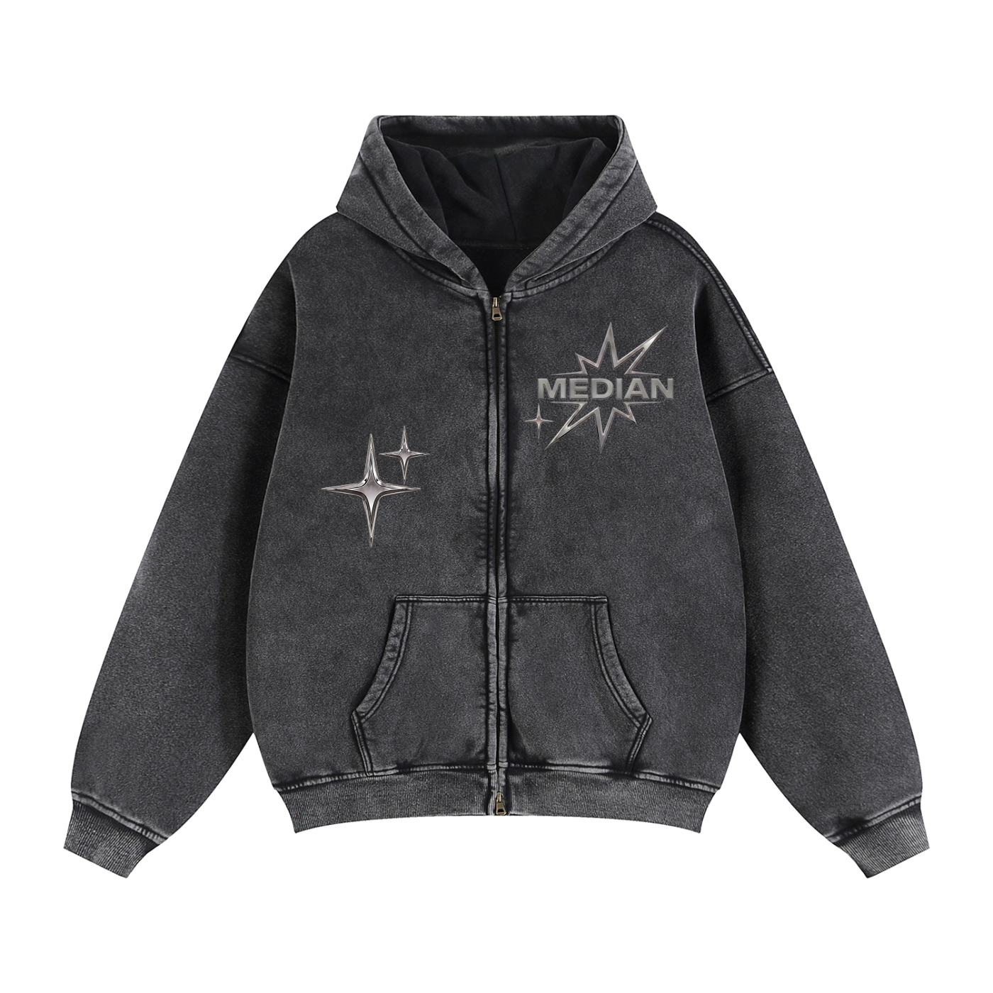 Median special Zip-Through Boxy Fleece Hoodie