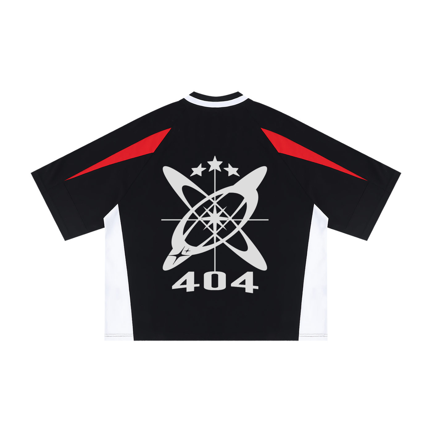 404 Oversized Color Block V-Neck T-Shirt