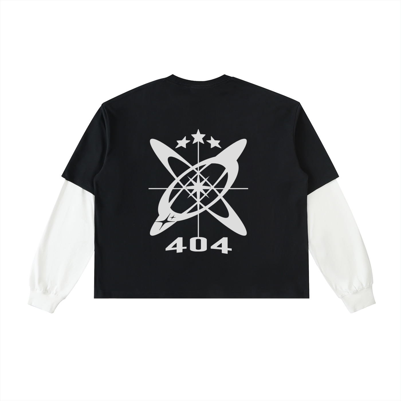 3 Starr Layered Contrast Sleeve Cotton T-Shirt
