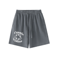White Cosmic Vision Vintage Wash Cotton Shorts