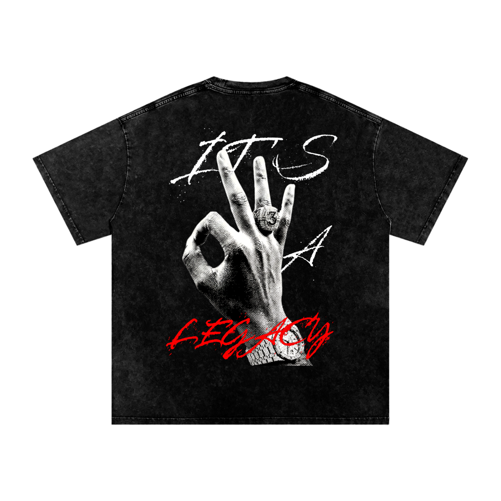 Its A Legacy Snow Washed Oversized Cotton T-Shirt