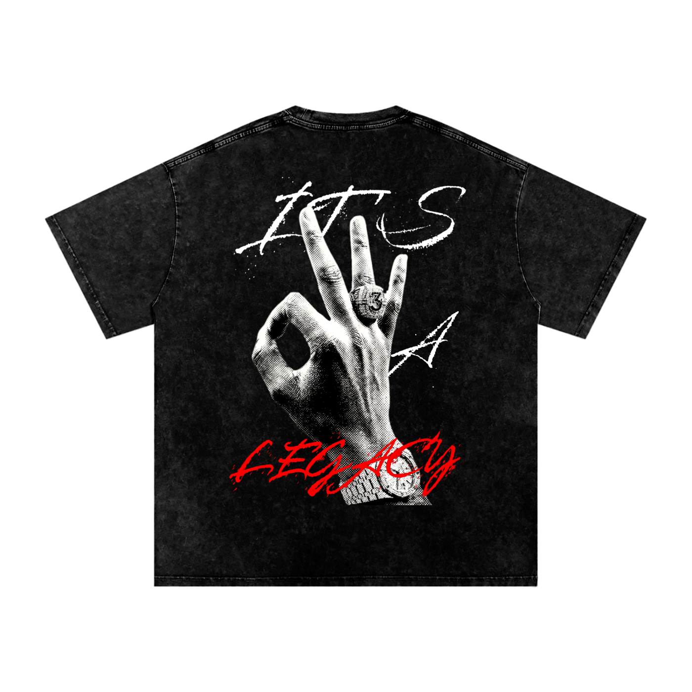 Its A Legacy Snow Washed Oversized Cotton T-Shirt