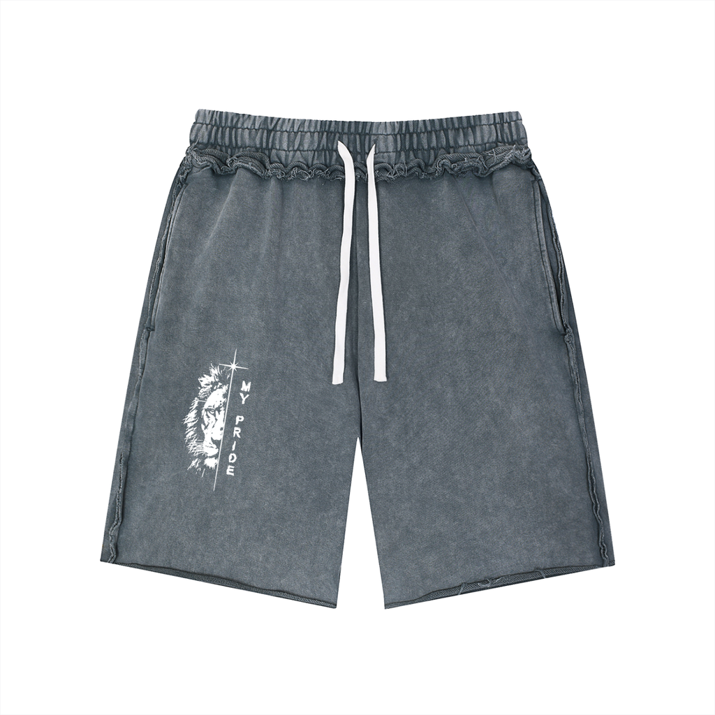My Pride Mineral Wash Raw Edge Shorts
