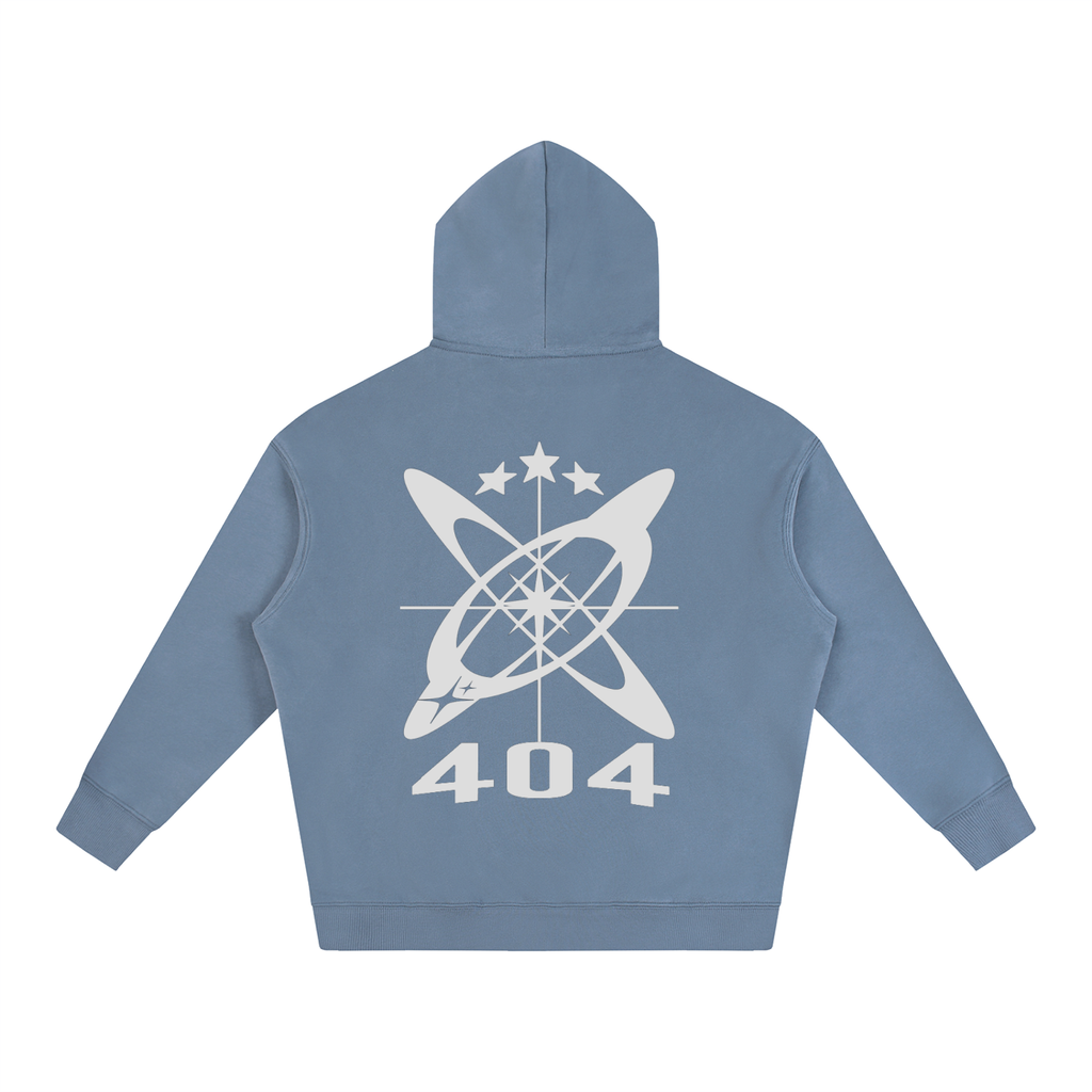 404 Black Oversize Fleeced Hoodie