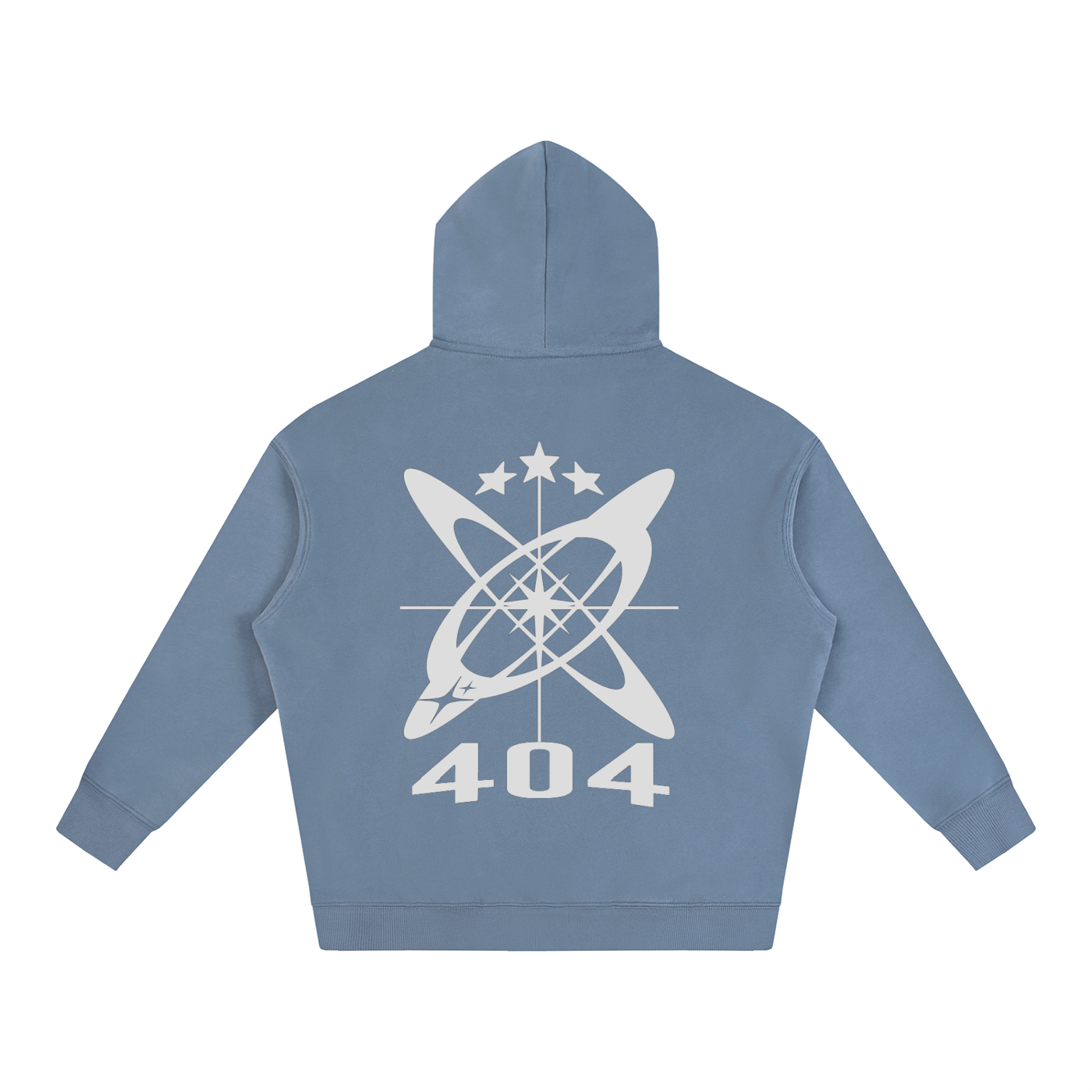 404 Black Oversize Fleeced Hoodie