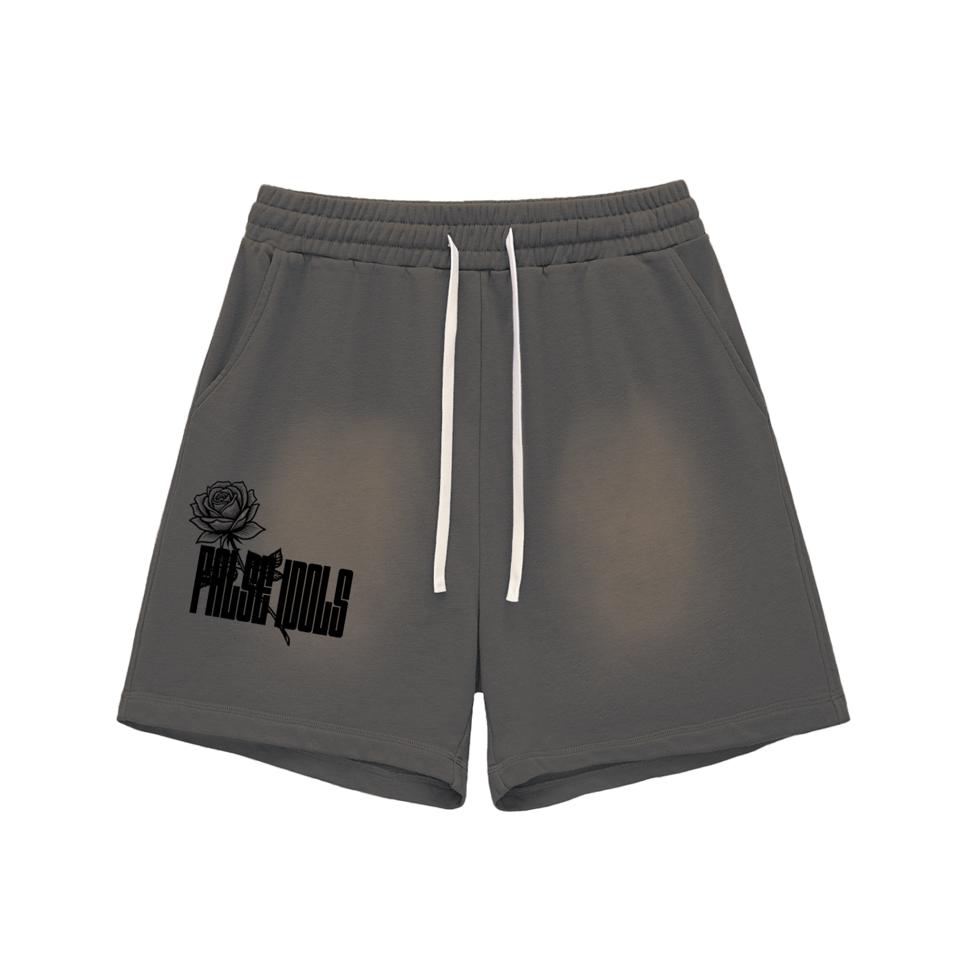 False Idols Sun Fade Raw Edge Cotton Shorts