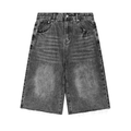 Black Men’s Vintage Wide Leg Denim Shorts