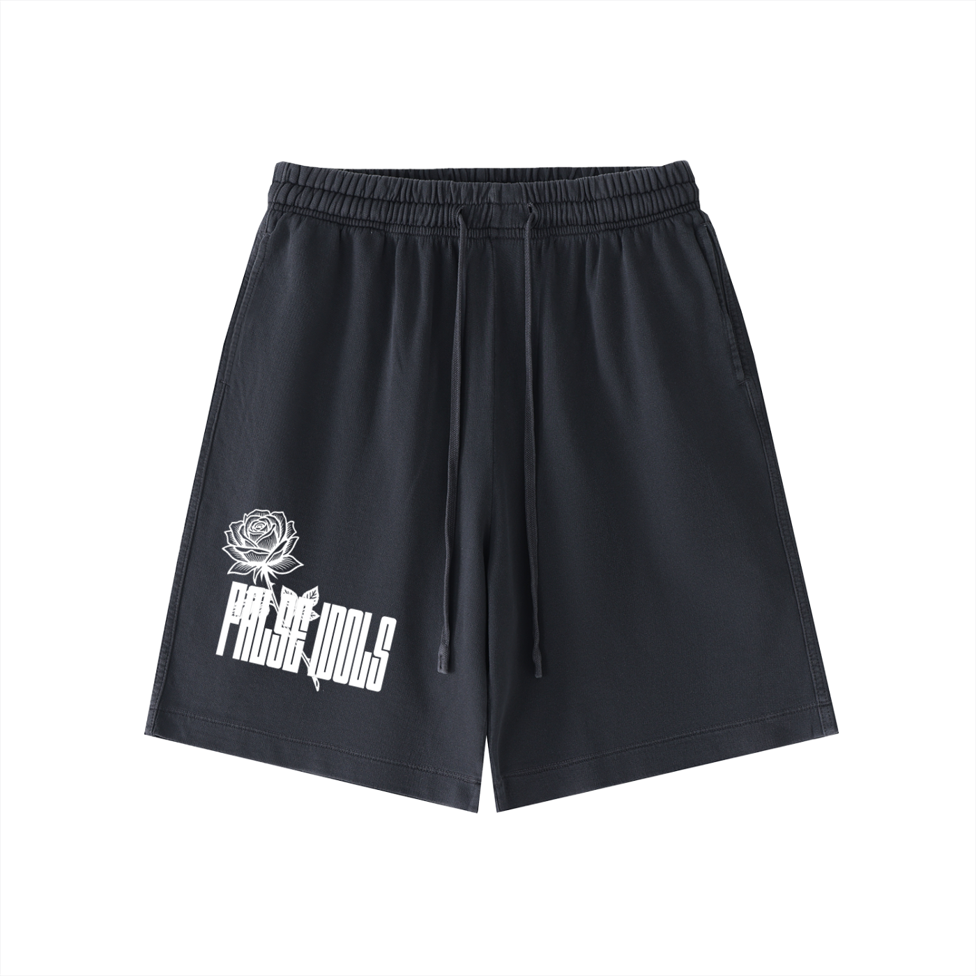 White False Idols Wash Cotton Shorts