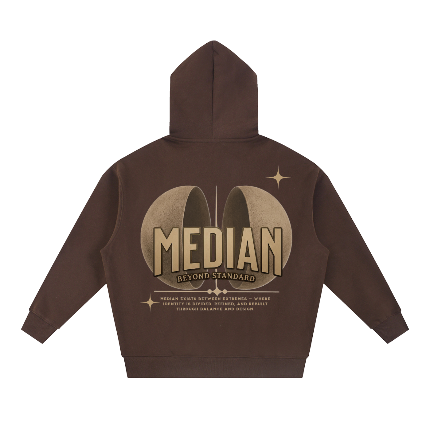 Split Reality Oversized Boxy Fit Fleece Hoodie