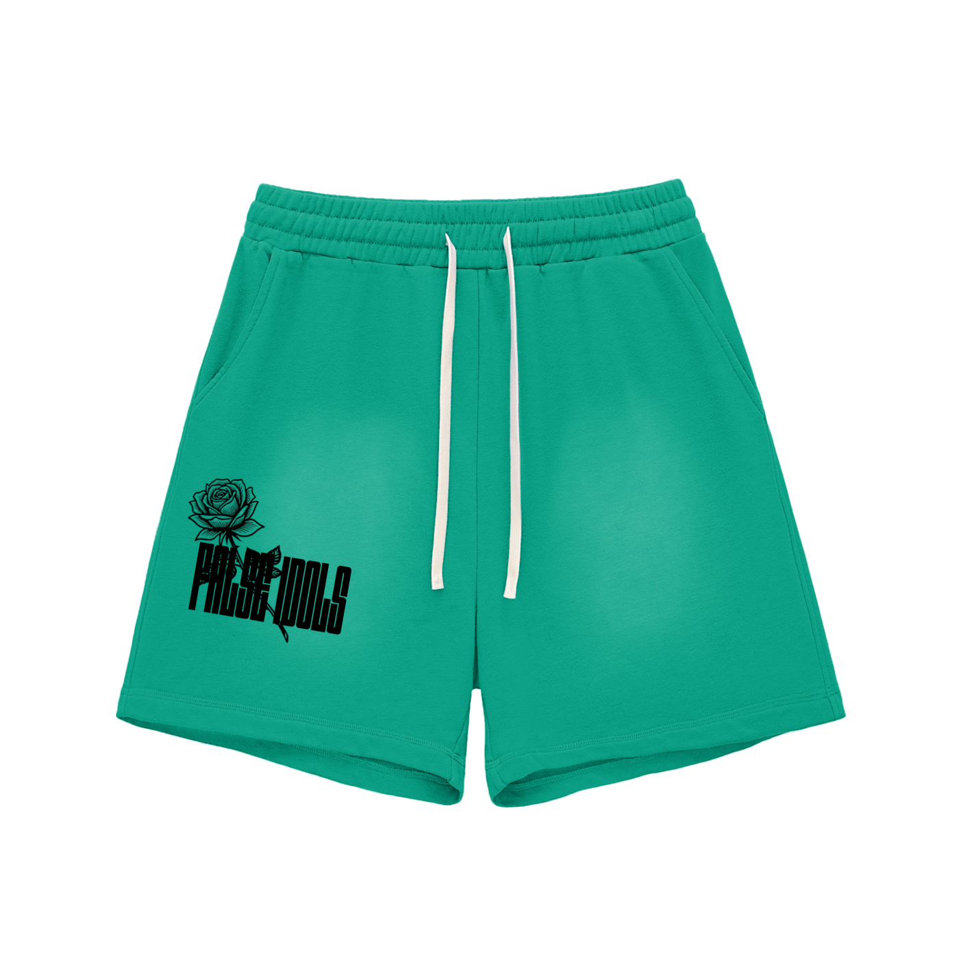 False Idols Sun Fade Raw Edge Cotton Shorts