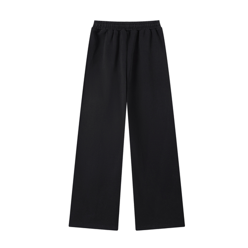 404 Black Straight-Leg Baggy Sweatpants