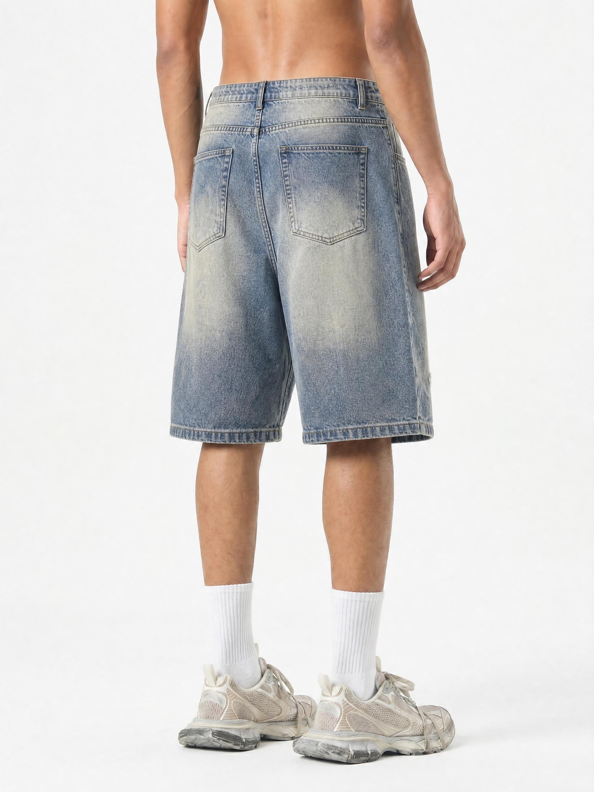 Faded  Baggy Denim Jorts