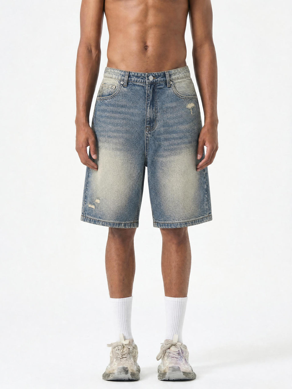 Faded  Baggy Denim Jorts