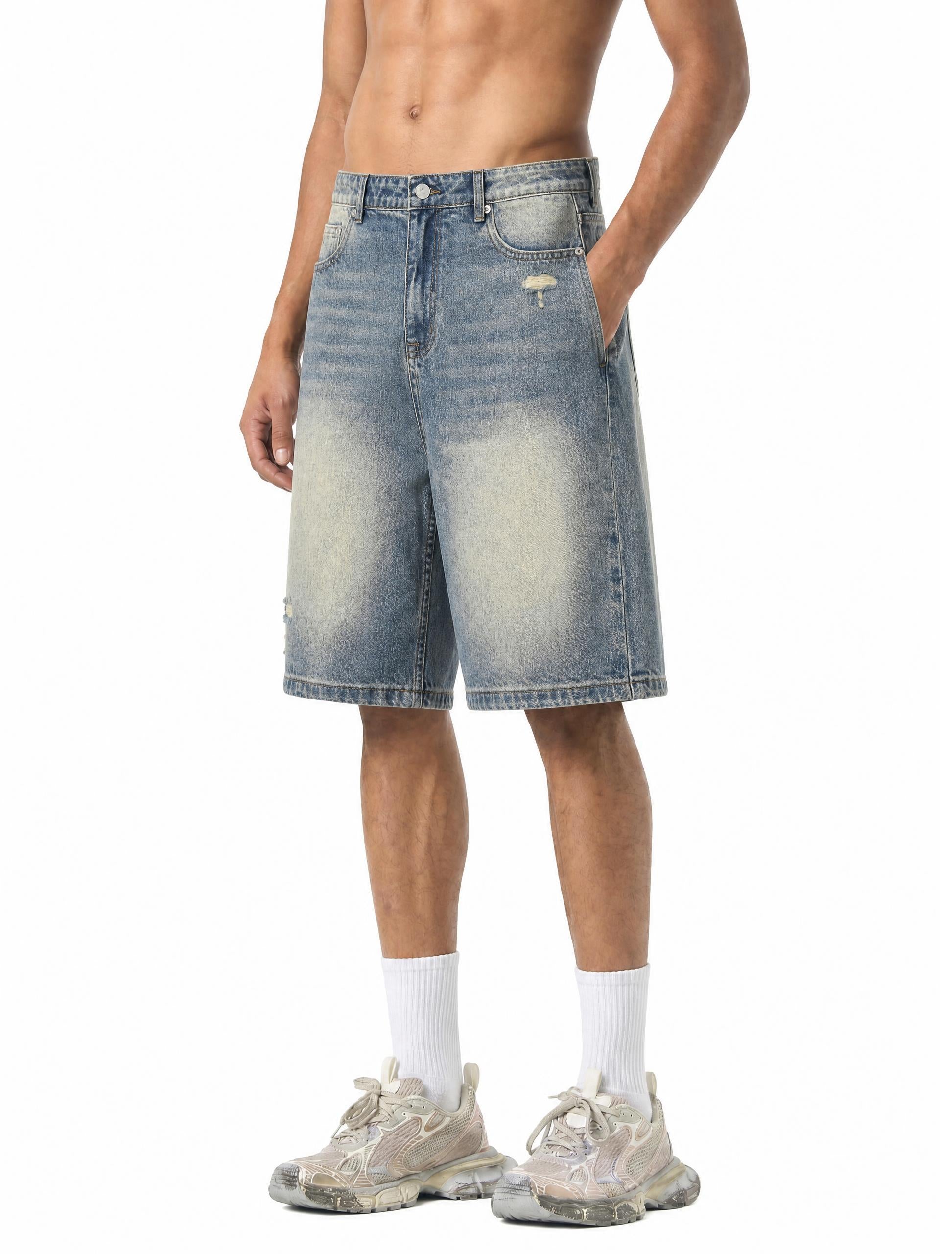 Faded  Baggy Denim Jorts