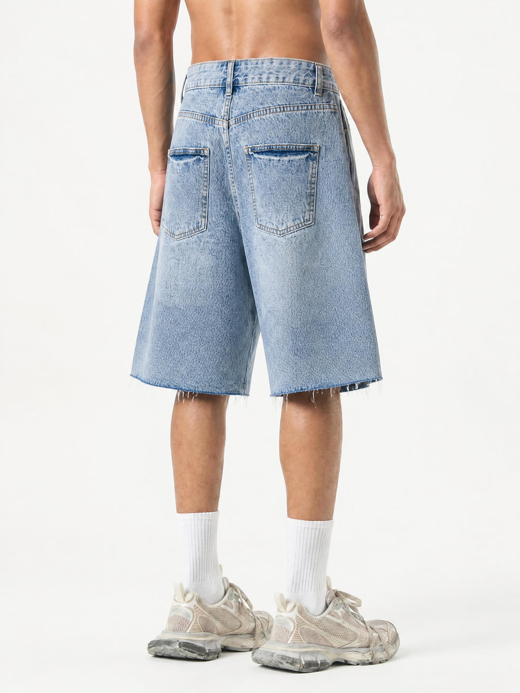 Men’s Vintage Wide Leg Denim Shorts