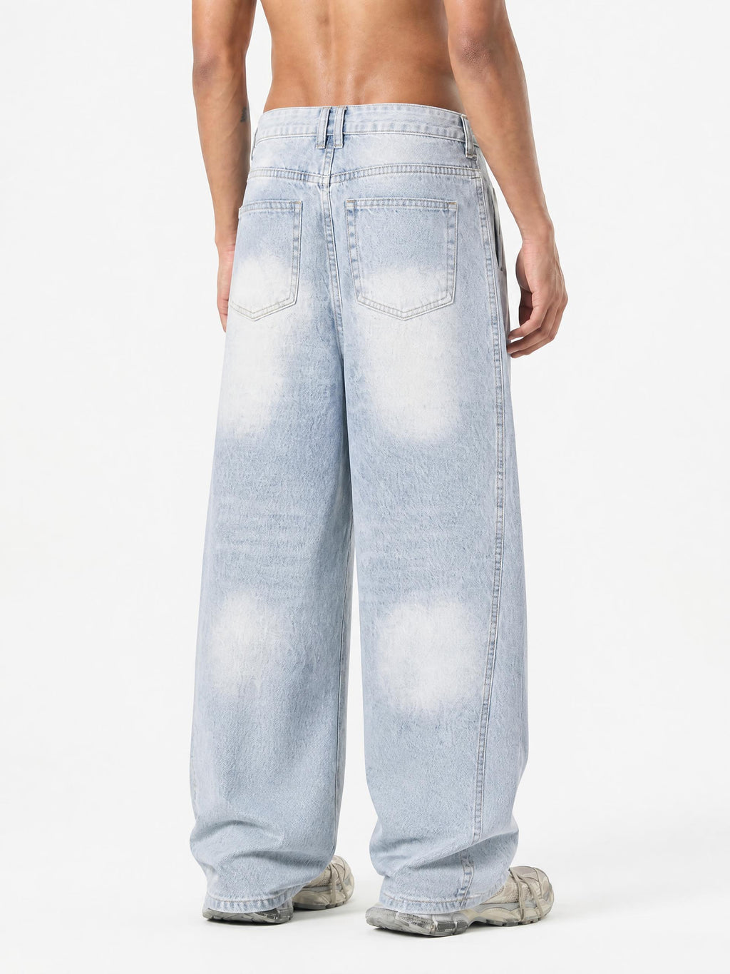 Men's Vintage Wash Sunfade Barrel Leg Jeans