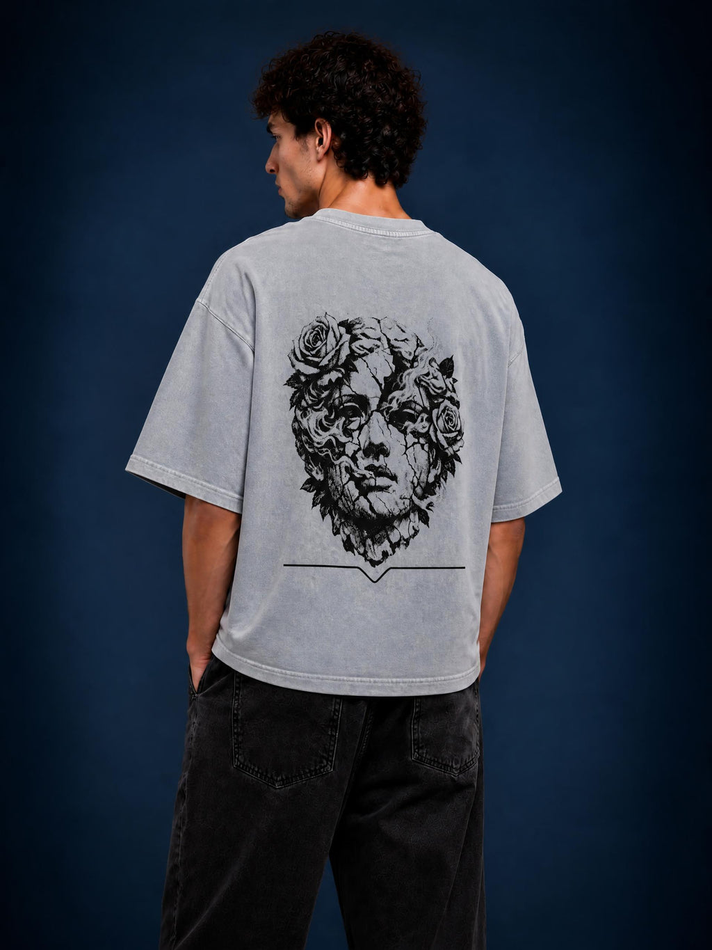 False Idole Mineral Wash Boxy Cotton T-Shirt