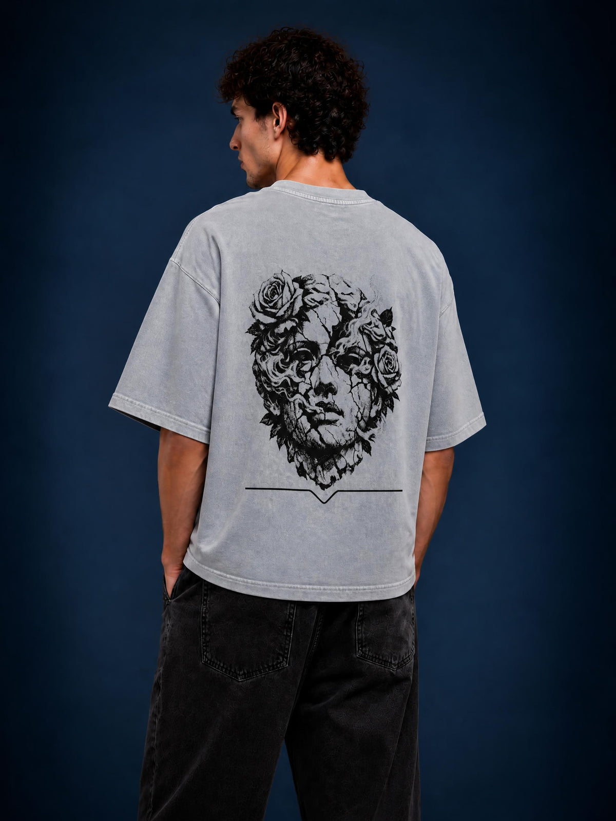 False Idole Mineral Wash Boxy Cotton T-Shirt