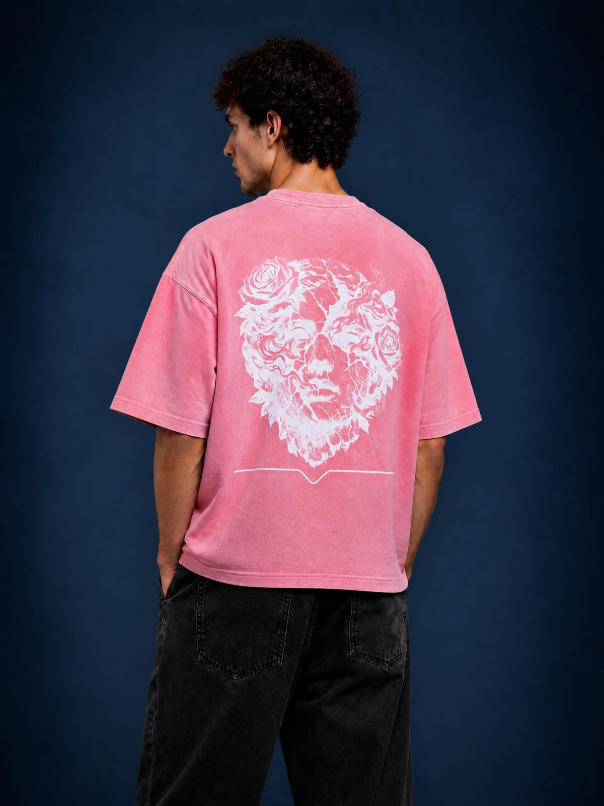 White False Idole Mineral Wash Boxy Cotton T-Shirt