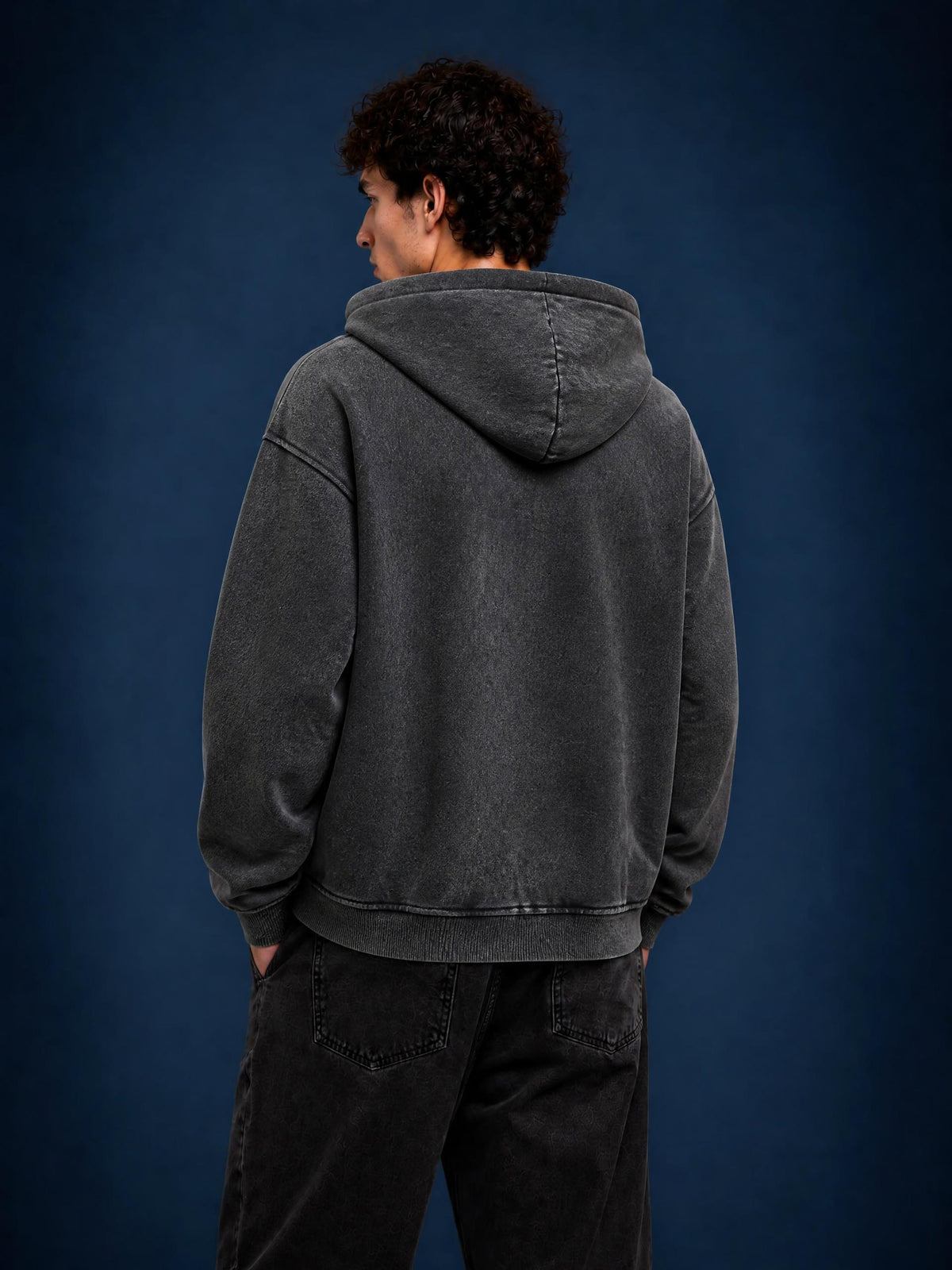 Zip-Through Boxy Fleece Hoodie